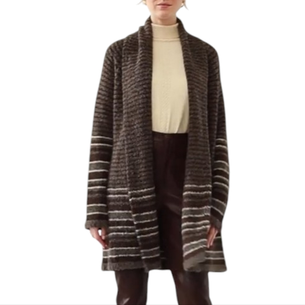 Emproved Cardigan Women Small Brown Sustainable Blend